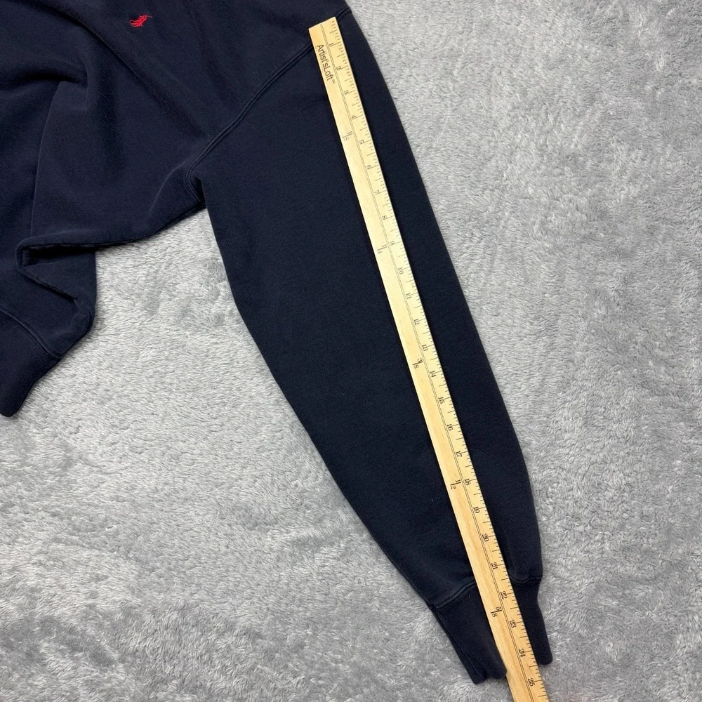 Vintage Y2K Polo Ralph Lauren Crewneck Sweatshirt Navy Blue Red Pony Mens Large